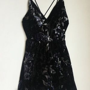 Velvet floral romper